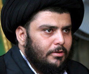 Muqtada al-Sadr fez três exigências, com a ajuda de uma manifestação gigante (EPA)